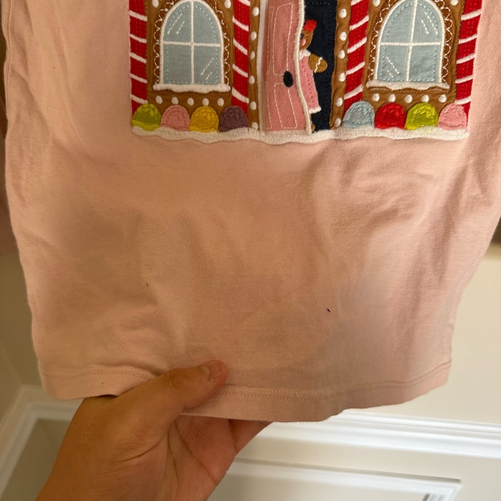 Mini Boden Girl’s Light Pink Christmas Lift the Flap Long Sleeve T-Shirt Sz 7-8 - Picture 6 of 8